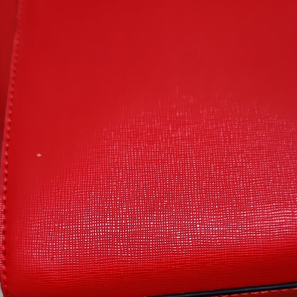 Chic Red Handbag with Gold Accents - Picture 12 of 13